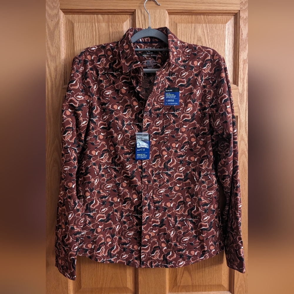 **3-for-15**💥💥NWT💥💥 Apt. 9 Premier Flex Performance Collared Button Down